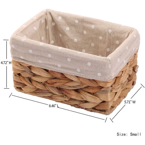 UYGDUY-Rectangular Wicker Storage container, Organizer Box,Kingwillow, Art & Craft (Small)