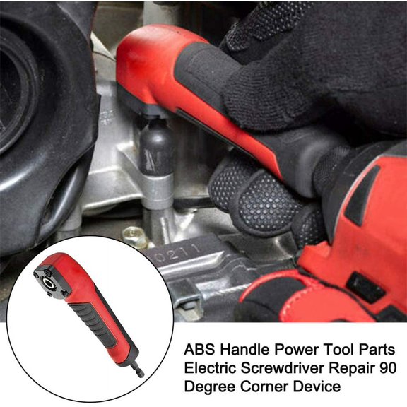 UYGDUY-Right Angle Attachment Electric Screwdriver Repair 90 Degree Corner Device, ABS Handle Screwdriver Socket Adapter Drill Bit Corner Adapter for 18v Impact Driver and Drill Bit, (Size:13.5x3.5x2