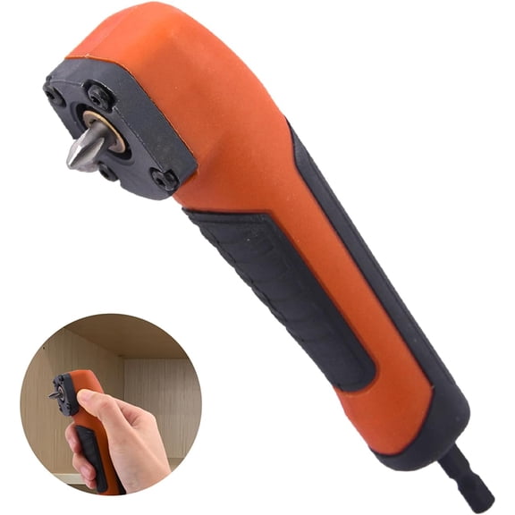 UYGDUY-Right Angle Attachment Electric Screwdriver Repair 90 Degree Corner Device Screwdriver Socket Adapter Drill Bit Corner Adapter (Orange)