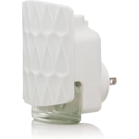 UYGDUY-ScentPlug Diffuser Warmer for Plug in Air Fresheners, Fragrance Warmer, Decorative Organic Pattern White Design (Pack of 1)