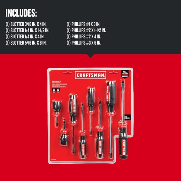 UYGDUY-Screwdriver Set, Bi-Material, 8 Piece Set (CMHT65075N)