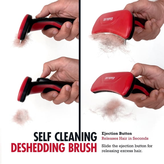 UYGDUY-Self Cleaning Slicker Brush For Dogs & Cats | One Button Auto Clean | Ultimate Pet Brush for Removing Loose Fur | Reduces Shedding by up to 95% | Deshedding Tool for Poodles & Curly Hair