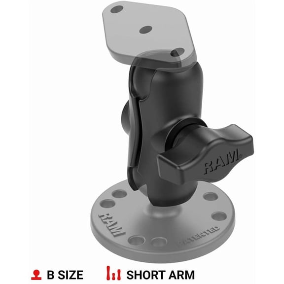 UYGDUY-Short Double Socket Arm for B Size 1" Ball Mount Components, Composite RAM Ball Connector Arm RAP-B-201U-A