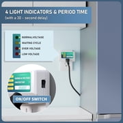 UYGDUY-Single Outlet Surge Protector for Refrigerator, Voltage Protector with Light Indicators for TV, PC, Washing Machine, and Other Home Appliance, Power Wall Surge Protector, 125V, 1875W, 1 Pack