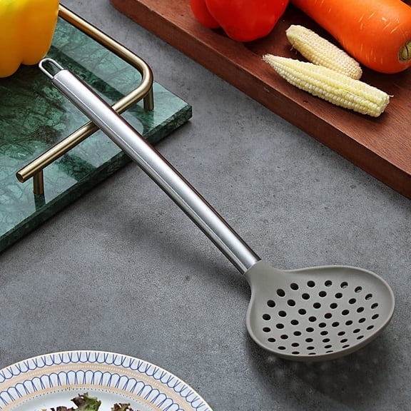 UYGDUY-Skimmer, Non-stick Silicone Strainer, Kitchen Cooking Skimmers For Non-Stick Cookware, Dishwasher Safe, Easy to Clean