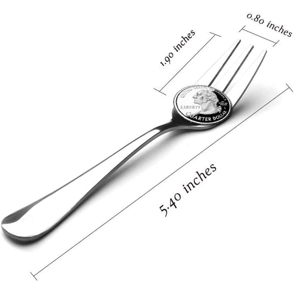 UYGDUY-Small Appetizer Forks and Demitasse Spoons Stainless Steel Set of 24, 5.4 Inches, Salad Dessert Coffee Cocktail Espresso Flatware