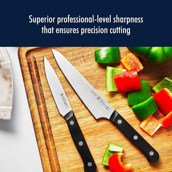 UYGDUY-Solution Razor-Sharp 2-Piece Compact Chef Knife Set, German Engineered Knife Informed by over 100 Years of Mastery, Black