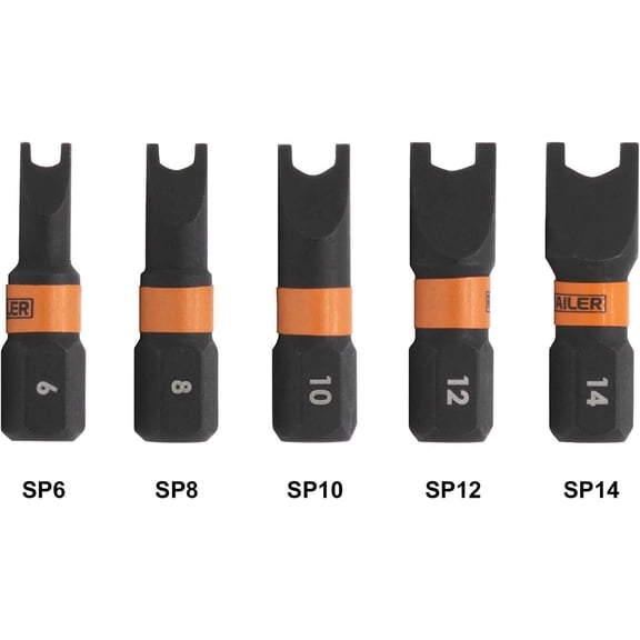 UYGDUY-Spanner Screwdriver Bit Set - 5PC S2 Steel 1" Spanner Snake Eyes Impact Driver Bit Set With A Tool Storage Bit Holder & Carabiner