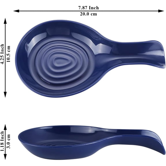 UYGDUY-Spoon Rest 2 Pack, Plastic Spoon Holder For Kitchen Counter, Kitchen Utensil Rack For Spoons, Tongs, Spatulas, Spoon Rack For Hob, Dishwasher Safe