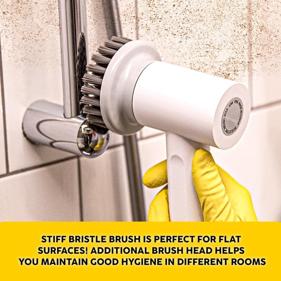 UYGDUY-Synoshi Round Brush Heads (2 Units) for Electric Spin Scrubber | Designed for General Cleaning Tasks