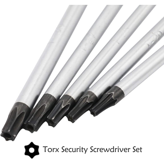 UYGDUY-T15 T20 T25 T27 T30 Torx Screwdriver Set, 6inch Magnetic Torx Driver Star Bit Screwdrivers for Computer Repairing, Automobile Tools and Home Appliances,5-Piece