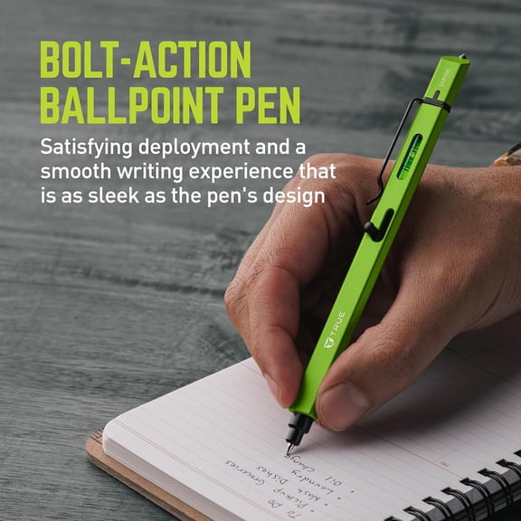 UYGDUY-TRUE SCRYBE BOLT Multitool Pen | 8-in-1 Multitool with Ballpoint Pen, Bubble Level, 2 Micro Screwdrivers, Glass Breaker, Scribe, Box Opener, Adjustable Clip - Orange