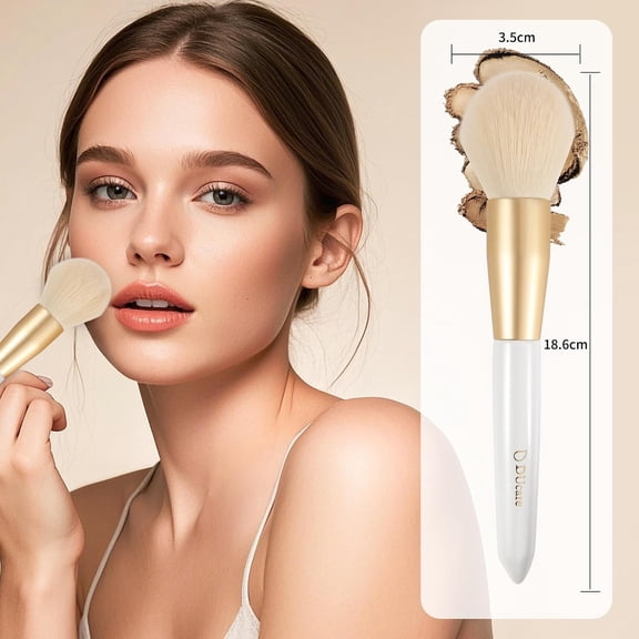 UYGDUY-Tapered Blush Brush for Cheeks - Pointed Powder Brush for Light Application, Multi-Purpose Makeup Brushes Perfect for Highlighting, Defining, Sculpting, and Contouring