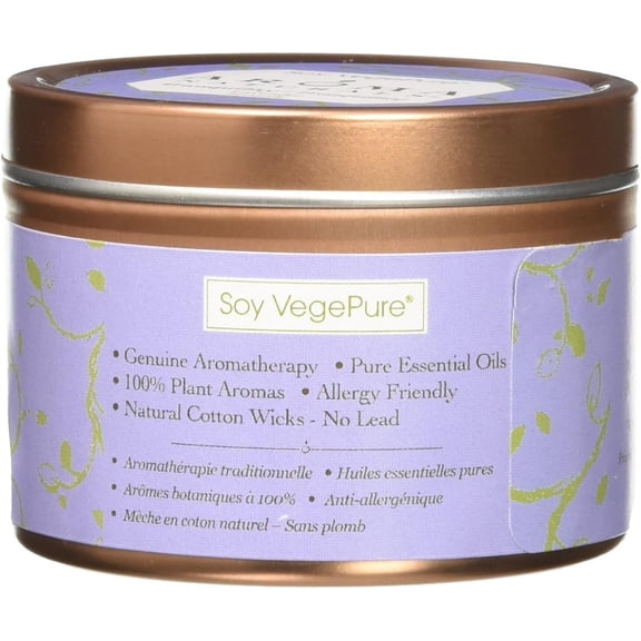 UYGDUY-Tin Candle Lavender Essential Oil Natural Soy Scented, Tranquility, 2 Count