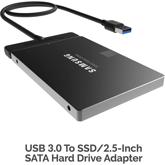 UYGDUY-USB 3.0 to 2.5 SATA Adapter Cable for SSD & Laptop HDD, UASP Support, 5Gbps Data Transfer, USB-Powered (No External Power), Compatible with SATA I/II/III Drives (EC-SSHD)