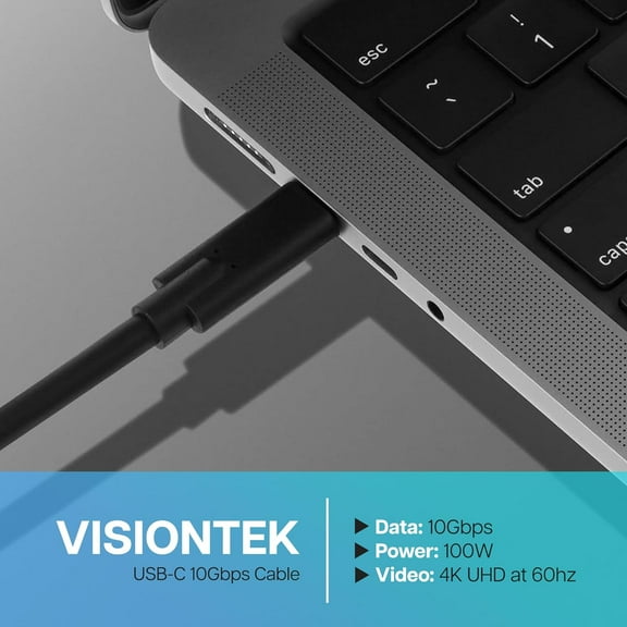 UYGDUY-USB-C to USB-C 3.1 Gen 2 Cable - 100W Power Delivery - 10Gbps High-Speed Data Transfer - DP Alt Mode Video Output - 2 Meters (6.56 ft) - Fast Charging - Laptop, Tablet, Smartphone - 901524