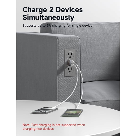 UYGDUY-USB Data Blocker(2-Pack), Transparent 2-in-1 USB A Male to USB A & USB C Female Data Blocker Only for Charge, Protect Against Juice Jacking, Refuse Hacking Provide Safe Charging