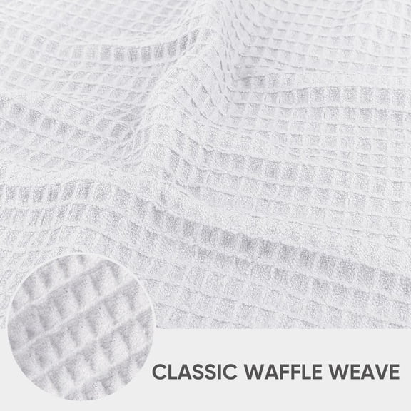 UYGDUY-Waffle Weave Microfiber Towel, 10 Pack Lint Free Cleaning Rags, 12 x 12 Inches Barista Towels, Reusable Microfiber Cleaning Cloth for Household, Kitchen, Glass and Window, White