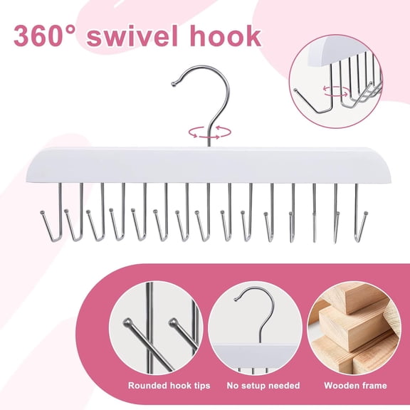 UYGDUY-White Hair Extension Holder for Styling, Washing, Drying. Braiding Hair Rack for Weft, Clip in, Tape in and Halo Extensions. 2 Packs Hair Extension Hanger for Closet.