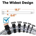 thumbnail image 1 of UYGDUY-White Zip Ties Heavy Duty 20 Inch Outdoor, 250lb Extra Large Cable Tie Wraps Long Plastic Wire Ties Wide Clear Big Strong Thick Zipties 40 Pack, 1 of 4
