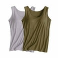 thumbnail image 1 of UYISJ 2PC Womens Camisole With Chest Pad No Steel Rings Casual Solid Color Summer Modal Underwear Yoga Sports Camisole, 1 of 2