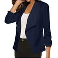 thumbnail image 1 of UYISJ Blazers for Women Dressy Button Down Business Suit Jackets Causal Long Sleeve Lapel Open Front Work Office Blazer Navy S, 1 of 5