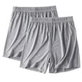 thumbnail image 1 of UYISJ Boxer Shorts for Women 2PC Plus Size Elastic Waist Pj Sleep Shorts Wide Leg Summer Soft Modal Comfy Pajama Lounge Shorts Gray XXL, 1 of 4