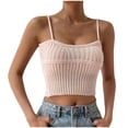 thumbnail image 1 of UYISJ Camisole for Women V Neck Sleeveless Crop Top Spaghetti Strap Ribbed Knit Tank Top, 1 of 6