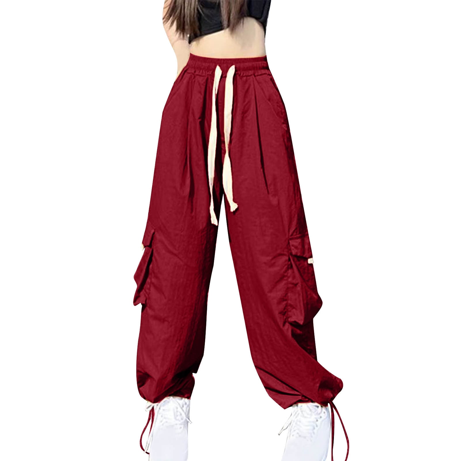 UYISJ Cargo Pants Women Baggy Cargo Pants Parachute Pants UYISJ Cargo Pants Women Baggy Cargo Pants Parachute Pants