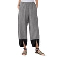 thumbnail image 1 of UYISJ Corduroy Pants for Women High Waist Harem Pant with Pockets Wide Leg Loose Comfy Trousers Fall Trendy Outfits Gray 4XL, 1 of 5