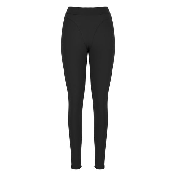 UYISJ Fleece Lined Leggings Women Thick High Waisted Leggings Winter Warm Tights Trousers Casual Ribbed Textured Pants M