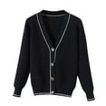 thumbnail image 1 of UYISJ Open Front Cardigans for Women V Neck Solid Long Sleeve Button Down Lightweight Sweater Soft Knit Cardigan Coats L, 1 of 5
