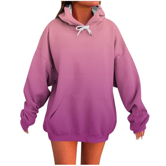 UYISJ Oversized Hoodies for Women Cute Fleece Hooded Pullover Tops Casual Loose Comfy Sweatshirts Fall Winter Outfits M