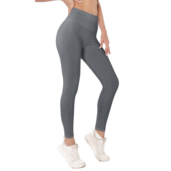 UYISJ Scrunch Leggings for Women Seamless Butt Lifting Leggings High Waist Tummy Control Workout Gym Yoga Pants Gray M