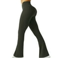 thumbnail image 1 of UYISJ Wide Leg Leggings for Women Yoga Fit High Waisted Sweatpants Soft Flare Athletic Tummy Control Trousers, 1 of 5