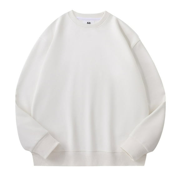 UYISJ Women Oversized Sweatshirt Crewneck Long Sleeve Hoodies Shirts Casual Fall Pullover Top Trendy Solid Color Clothes White M