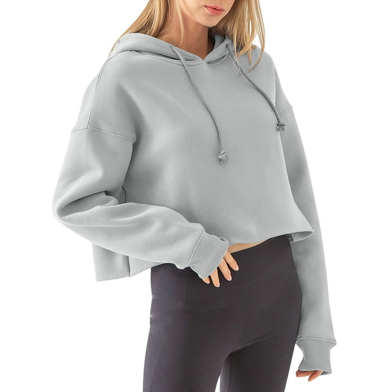 Crop top hoodie walmart cheap