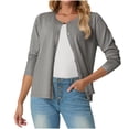 thumbnail image 1 of UYISJ Women's Fall Cardigan Sweaters Crew Neck Soft Knit Cardigans Sweater Tops Long Sleeve Button Down Casual Lightweight Jackets Dark Gray M, 1 of 8