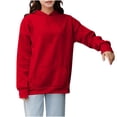 thumbnail image 1 of UYISJ Women's Hoodies Sweatshirt Drawstring Long Sleeve Solid Color Pullover Tops Lightweight Casual Loose Fall Winter Sweatshirt with Pocket Red M, 1 of 8