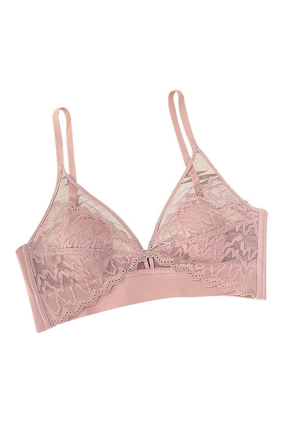 Women's Lace Sexy Bra See Through Sheer Unlined Full Coverage Bras Bralette Wireless Bra Everyday Strappy Lingerie