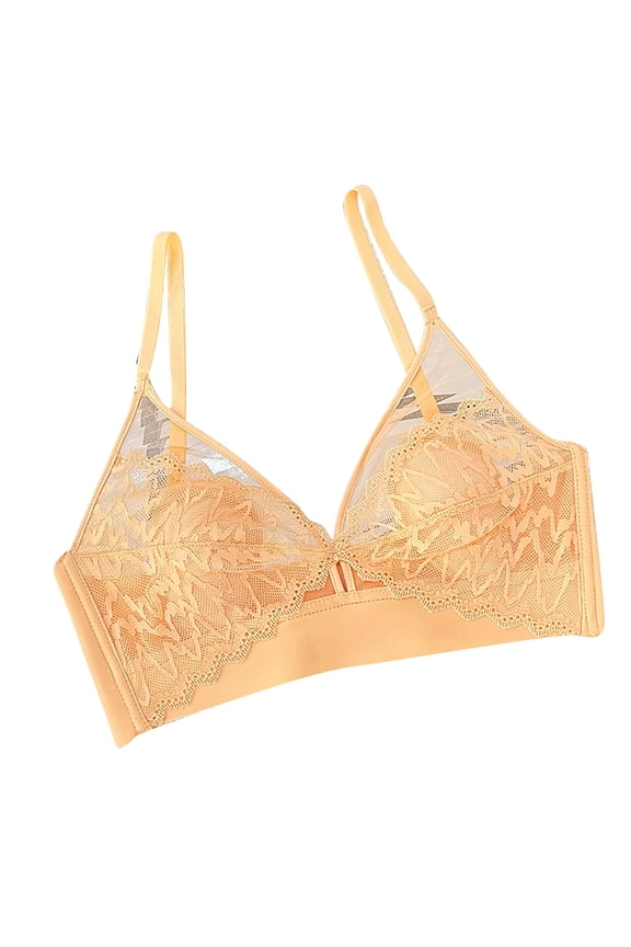 Women's Lace Sexy Bra See Through Sheer Unlined Full Coverage Bras Bralette Wireless Bra Everyday Strappy Lingerie