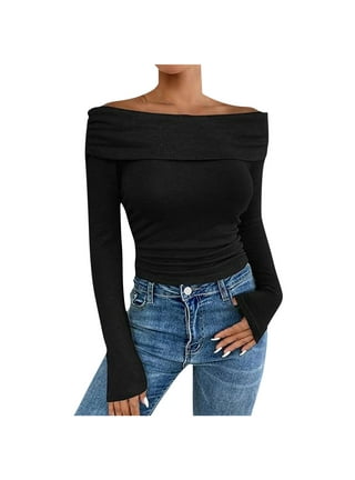 Black off the shoulder top walmart on sale