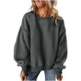 thumbnail image 1 of UYISJ Women's Oversized Sweaters Chunky Warm Crewneck Pullover Sweater Casual Long Sleeve Solid Color Tops Gray L, 1 of 9