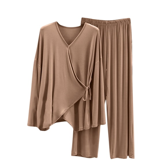 UYISJ Women's Pajamas Set Modal Long Sleeve Long Pants Sleepwear Soft Pjs Lounge Sets Comfy Loose Fit Lounge Sleepwear