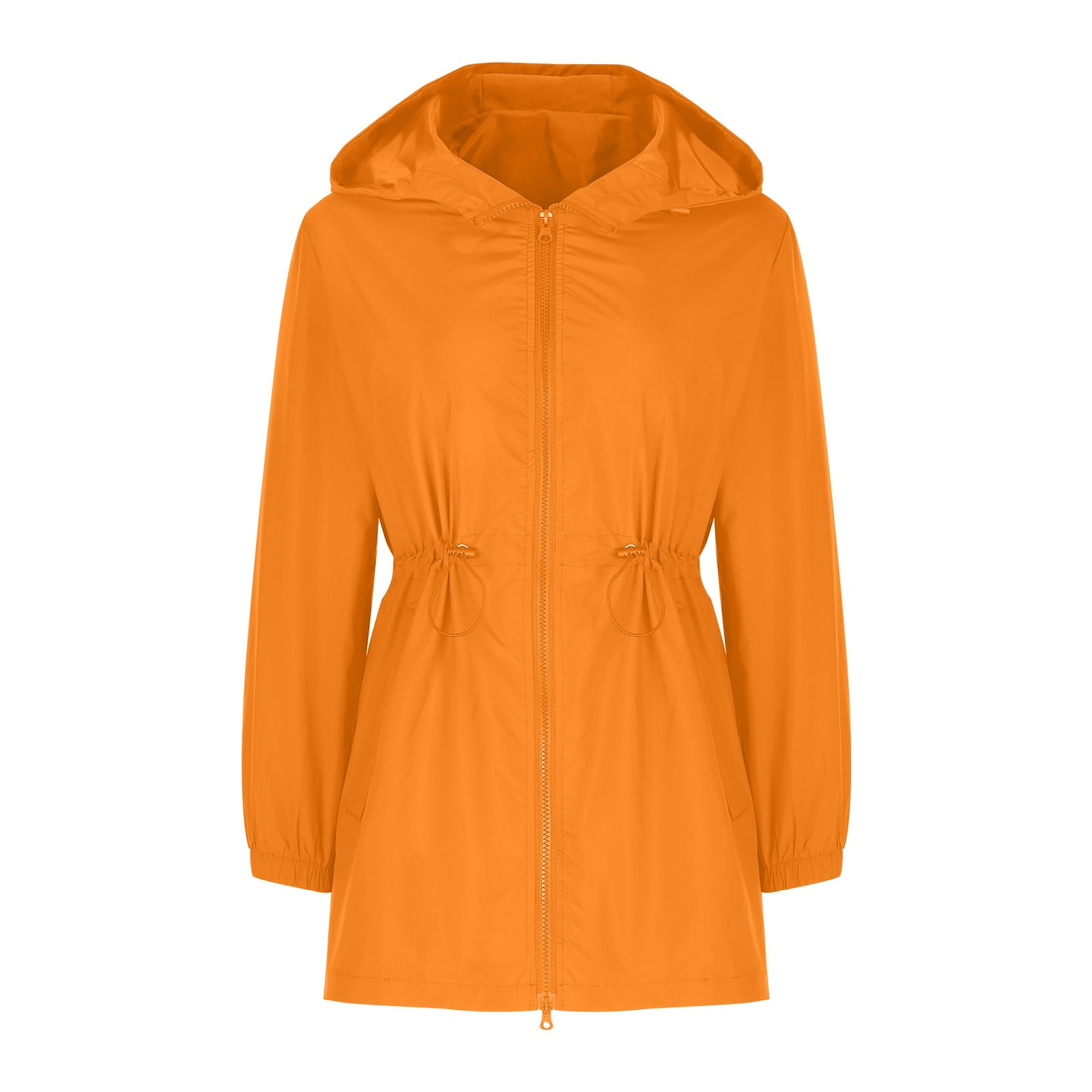 UYISJ Women's Lightweight Raincoat Waterproof Hooded Rain Jacket Casual