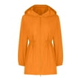 UYISJ Women's Lightweight Raincoat Waterproof Hooded Rain Jacket Casual