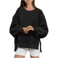 thumbnail image 1 of UYISJ Women's Sherpa Fleece Sweatshirts Oversized Long Sleeve Thick Warm Pullover Sweater Fall Thermal Solid Color Shirts L, 1 of 9