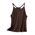 thumbnail image 1 of UYISJ Women's Tank Top Racer Back Spaghetti Strap Shirt Casual Solid Color Scoop Neck Sleeveless Top Camisole, 1 of 5