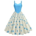 thumbnail image 1 of UYISJ Women's Vintage 1950s Dress Cap Sleeve Audrey Retro Rockabilly Prom Dress 1960's A-Line Cocktail Party Swing T Dress BlueXXL, 1 of 8