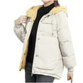 thumbnail image 1 of UYISJ Women's Winter Coat Warm Fleece Lined Long Quilted Puffer Jacket for Women with Sherpa Lined Hood L, 1 of 7